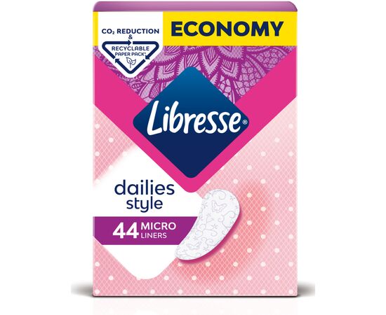 Ежедневные прокладки Libresse Daily Fresh Micro Refill 44 шт. (7322540510591), изображение 2 Ежедневные прокладки Libresse Daily Fresh Micro Refill 44 шт. (7322540510591), изображение 2