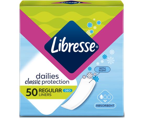 Ежедневные прокладки Libresse Dailies Classic Protection Deo 50 шт. (7322540261455)