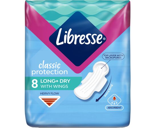 Гигиенические прокладки Libresse Classic Protection Long Dry 8 шт. (7322541233291)