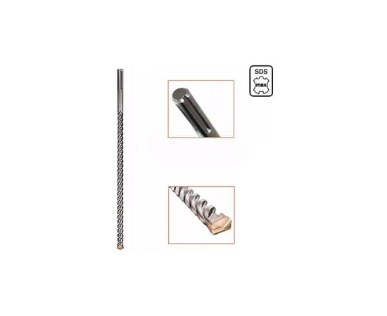 Бур DeWALT SDS-MAX ,XLR, 2 кромки, 14x400x540 мм (DT60806), изображение 2 Бур DeWALT SDS-MAX ,XLR, 2 кромки, 14x400x540 мм (DT60806), изображение 2