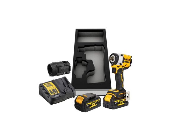 Гайковерт DeWALT 18 В XR Li-lon,406 Нм, 5 Ah, 2 АКБ, ЗУ, чехол (DCF921P2G)