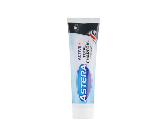 Зубна паста Astera Active+ Total Charcoal Комплексний догляд з активованим вугіллям 100 мл (3800013511312)