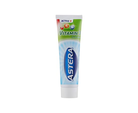 Зубная паста Astera Active+ Vitamin 3 Fresh Mint с витаминами 100 мл (3800013510988)