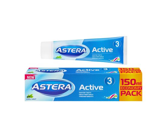 Зубная паста Astera Active 3 Тройное действие 100 мл (3800013516799), изображение 2 Зубная паста Astera Active 3 Тройное действие 100 мл (3800013516799), изображение 2