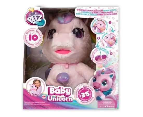Интерактивная игрушка Club Petz My Baby Unicorn розовый (IMC093881P), изображение 4 Интерактивная игрушка Club Petz My Baby Unicorn розовый (IMC093881P), изображение 4