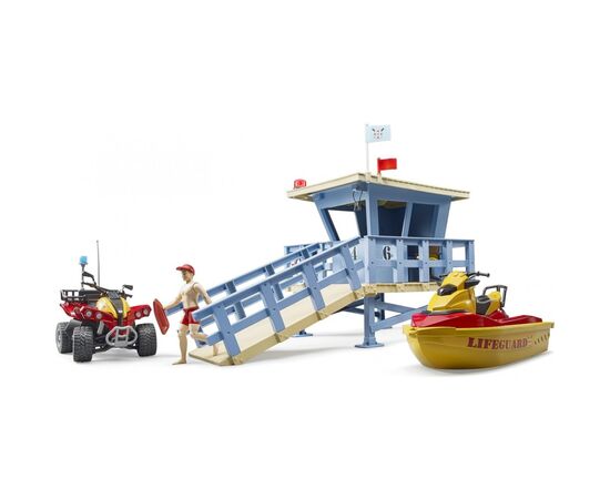 Игровой набор Bruder Спасательная водная станция с квадроциклом и скутером (62780), изображение 2 Игровой набор Bruder Спасательная водная станция с квадроциклом и скутером (62780), изображение 2