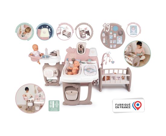 Игровой набор Smoby Toys Baby Nurse Комната малыша с кухней, ванной, спальней и аксессуарами (220376), изображение 3 Игровой набор Smoby Toys Baby Nurse Комната малыша с кухней, ванной, спальней и аксессуарами (220376), изображение 3