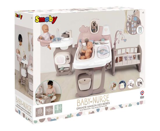 Игровой набор Smoby Toys Baby Nurse Комната малыша с кухней, ванной, спальней и аксессуарами (220376), изображение 4 Игровой набор Smoby Toys Baby Nurse Комната малыша с кухней, ванной, спальней и аксессуарами (220376), изображение 4