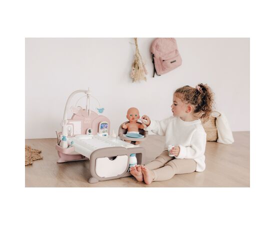 Игровой набор Smoby Toys Baby Nurse Детская комната со звуковыми эффектами, с пупсом и аксессуарами (220375), изображение 4 Игровой набор Smoby Toys Baby Nurse Детская комната со звуковыми эффектами, с пупсом и аксессуарами (220375), изображение 4