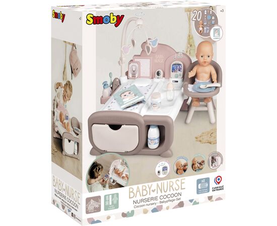 Игровой набор Smoby Toys Baby Nurse Детская комната со звуковыми эффектами, с пупсом и аксессуарами (220375)