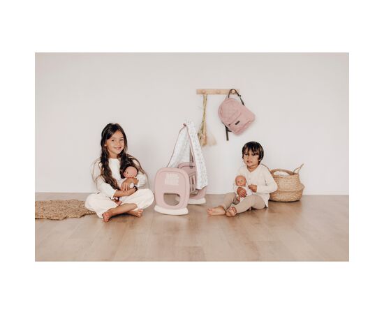 Игровой набор Smoby Toys Колыбель Baby Nurse с балдахином Серо-розовая (220373), изображение 4