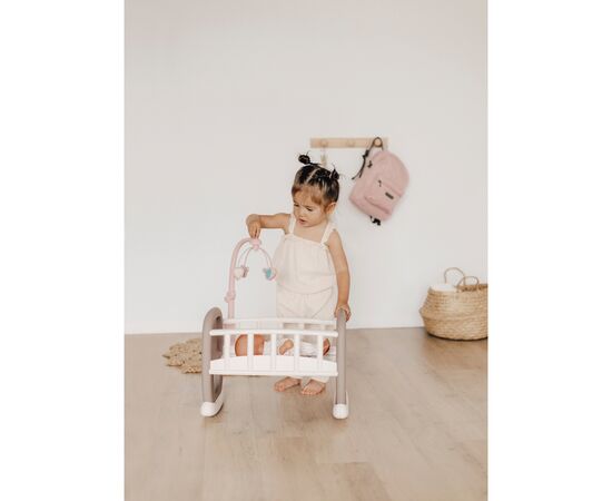 Игровой набор Smoby Toys Колыбель Baby Nurse с мобилем Серо-белая (220372), изображение 10 Игровой набор Smoby Toys Колыбель Baby Nurse с мобилем Серо-белая (220372), изображение 10