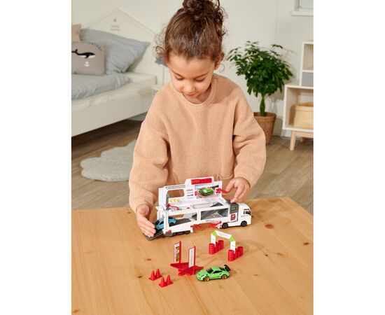 Игровой набор Majorette Трейлер МАН перевозчик Порше (2053304), изображение 5