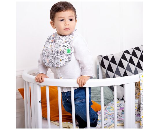 Слюнявчик Еко Пупс Eco Cotton Premium непромокаемый с карманом Бегемотик (EPB-005), изображение 2 Слюнявчик Еко Пупс Eco Cotton Premium непромокаемый с карманом Бегемотик (EPB-005), изображение 2
