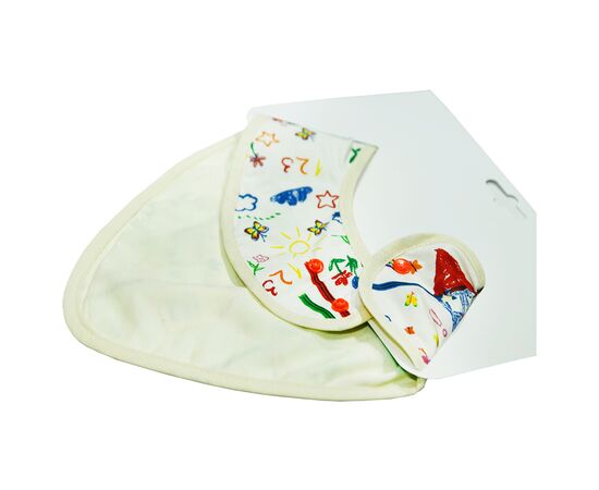 Слюнявчик Еко Пупс Eco Cotton бандана 21x30 (детский рисунок My Home) (BEC-016), изображение 2 Слюнявчик Еко Пупс Eco Cotton бандана 21x30 (детский рисунок My Home) (BEC-016), изображение 2