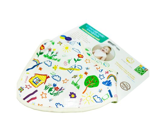 Слюнявчик Еко Пупс Eco Cotton бандана 21x30 (детский рисунок My Home) (BEC-016), изображение 3 Слюнявчик Еко Пупс Eco Cotton бандана 21x30 (детский рисунок My Home) (BEC-016), изображение 3