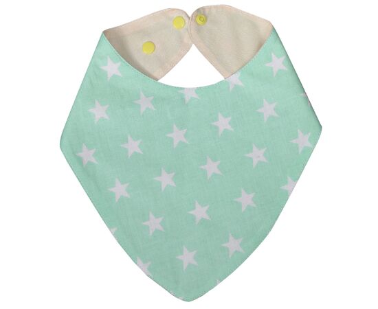 Слюнявчик Еко Пупс Eco Cotton бандана 21x30 (ментол, звездочки) (BEC-011), изображение 5 Слюнявчик Еко Пупс Eco Cotton бандана 21x30 (ментол, звездочки) (BEC-011), изображение 5