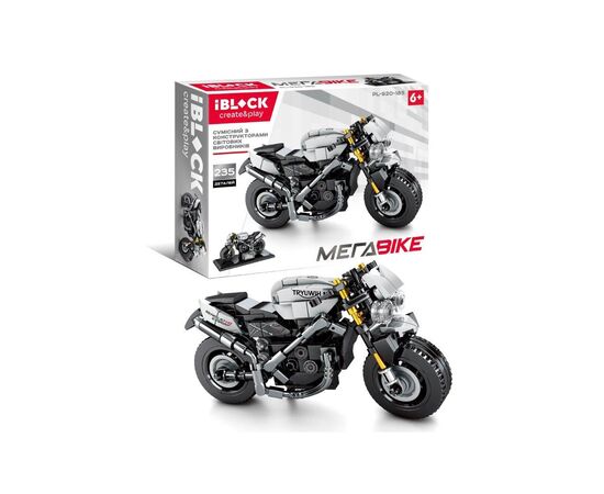 Конструктор iBlock Мега Bike Мотоцикл boxer twin із двома передніми фарами (PL-920-185)