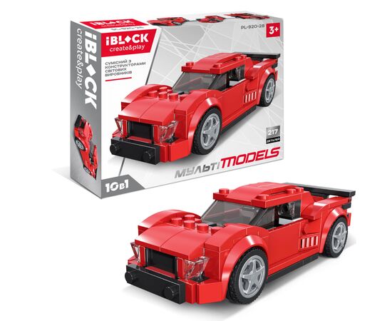 Конструктор iBlock Мульті models Машинка червона (PL-920-28)