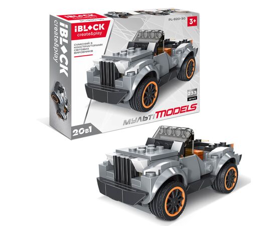 Конструктор iBlock Мульти models Машинка серая (PL-920-30)
