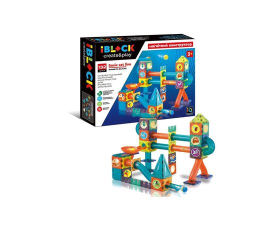Конструктор iBlock Магнитный 130 деталей (PL-921-253)