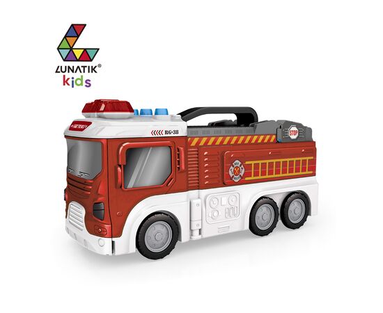 Игровой набор Lunatik Грузовик трансформер гараж пожарный (LNK-CDF0691)