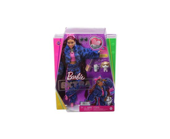 Кукла Barbie "Экстра" в синем леопардовом костюме (HHN09), изображение 5 Кукла Barbie "Экстра" в синем леопардовом костюме (HHN09), изображение 5