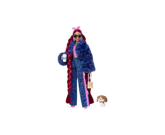 Кукла Barbie "Экстра" в синем леопардовом костюме (HHN09)