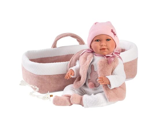 Кукла Llorens Mimi Lloron Capazo Rosa, 40 см (74012), изображение 2 Кукла Llorens Mimi Lloron Capazo Rosa, 40 см (74012), изображение 2