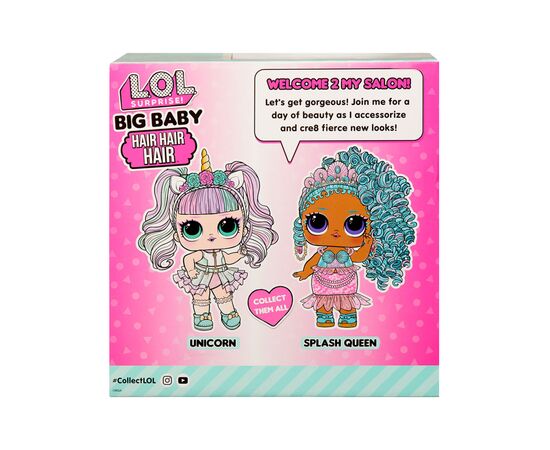 Лялька L.O.L. Surprise! серії Big Baby Hair Hair Hair – Єдиноріг (579717), зображення 2
