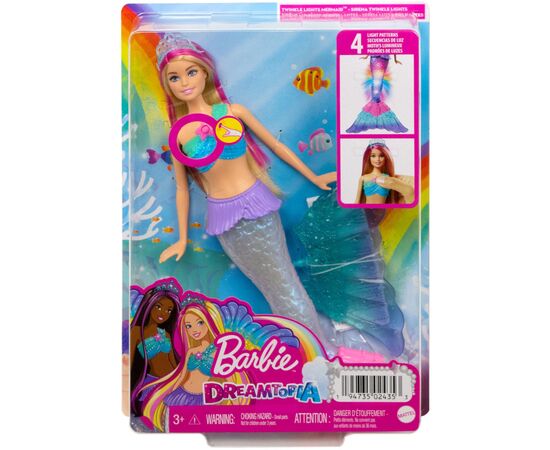 Кукла Barbie русалка Светящийся хвостик Дримтопия (HDJ36), изображение 4 Кукла Barbie русалка Светящийся хвостик Дримтопия (HDJ36), изображение 4