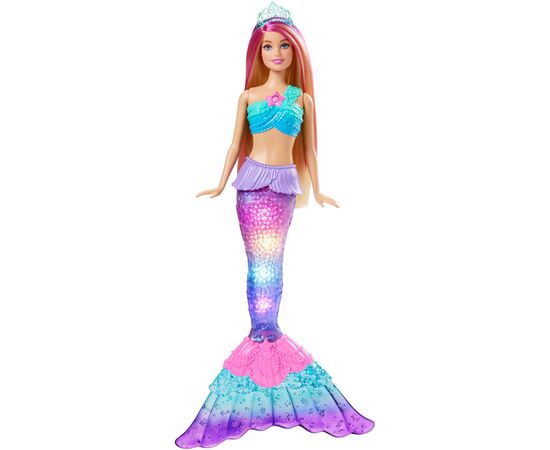 Кукла Barbie русалка Светящийся хвостик Дримтопия (HDJ36)