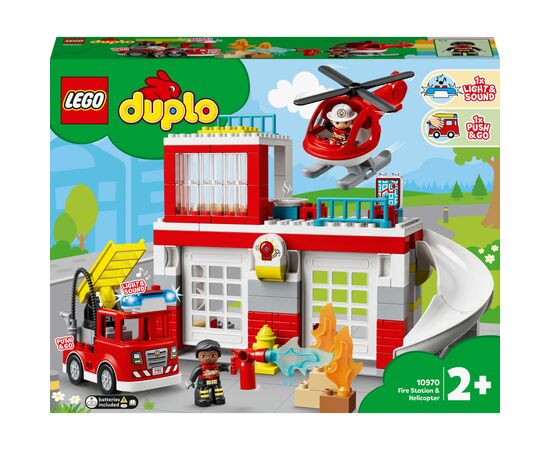 Конструктор LEGO DUPLO Town Пожарная часть и вертолет 117 деталей (10970)