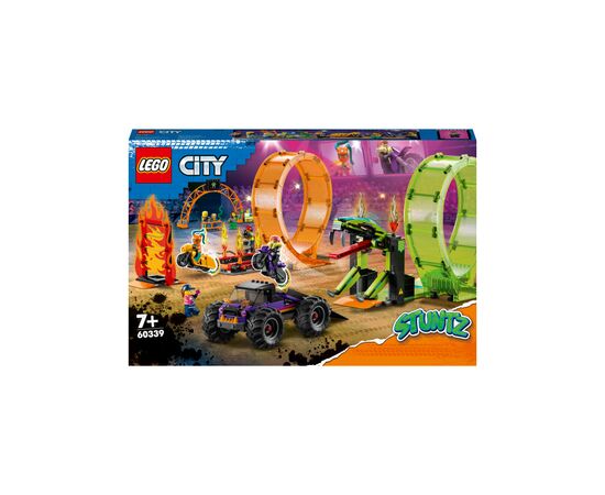 Конструктор LEGO City Stuntz Подвійна петля каскадерської арени 598 деталей (60339)