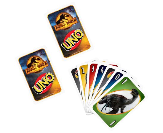 Настольная игра UNO Парк Юрского периода (GXD72), изображение 2 Настольная игра UNO Парк Юрского периода (GXD72), изображение 2