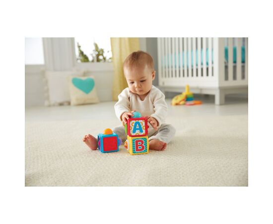 Кубики Fisher-Price Кубики, движущиеся "Яркие" (DHW15), изображение 6 Кубики Fisher-Price Кубики, движущиеся "Яркие" (DHW15), изображение 6