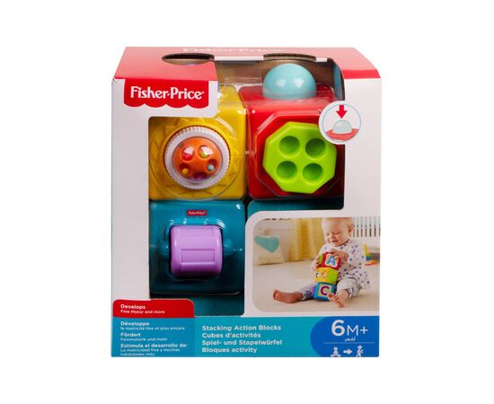 Кубики Fisher-Price Кубики, движущиеся "Яркие" (DHW15)