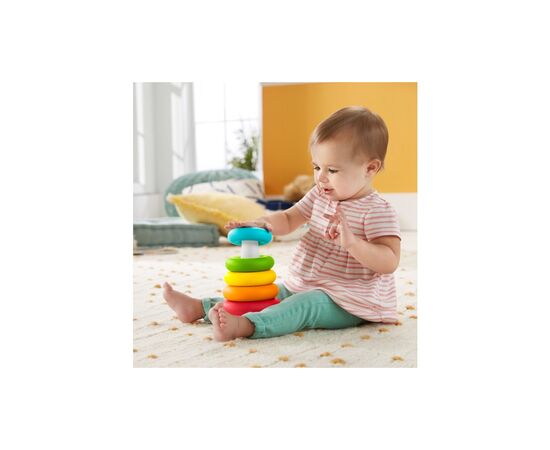 Развивающая игрушка Fisher-Price Пирамидка из эко-материалов (GRF09), изображение 4 Развивающая игрушка Fisher-Price Пирамидка из эко-материалов (GRF09), изображение 4
