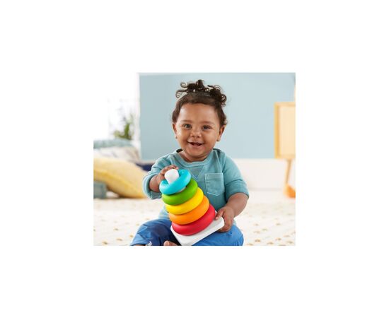 Развивающая игрушка Fisher-Price Пирамидка из эко-материалов (GRF09), изображение 6 Развивающая игрушка Fisher-Price Пирамидка из эко-материалов (GRF09), изображение 6