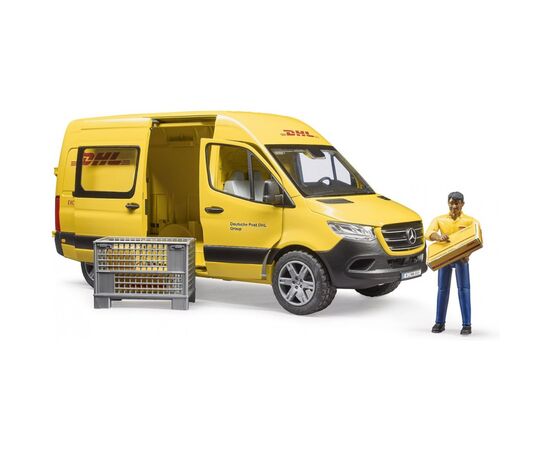 Спецтехніка Bruder автомобіль MB Sprinter кур'єр DHL з фігуркою (02671), зображення 3 Спецтехніка Bruder автомобіль MB Sprinter кур'єр DHL з фігуркою (02671), зображення 3