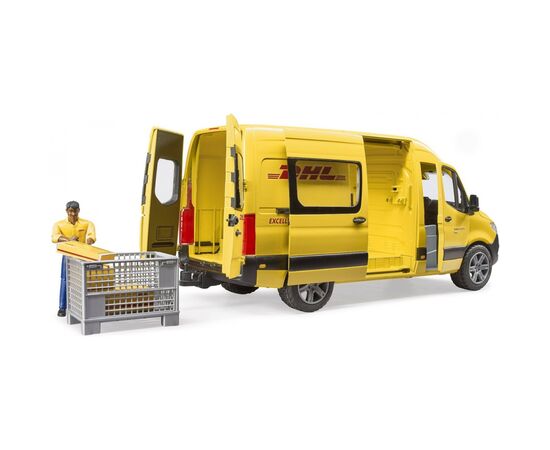 Спецтехніка Bruder автомобіль MB Sprinter кур'єр DHL з фігуркою (02671), зображення 4 Спецтехніка Bruder автомобіль MB Sprinter кур'єр DHL з фігуркою (02671), зображення 4