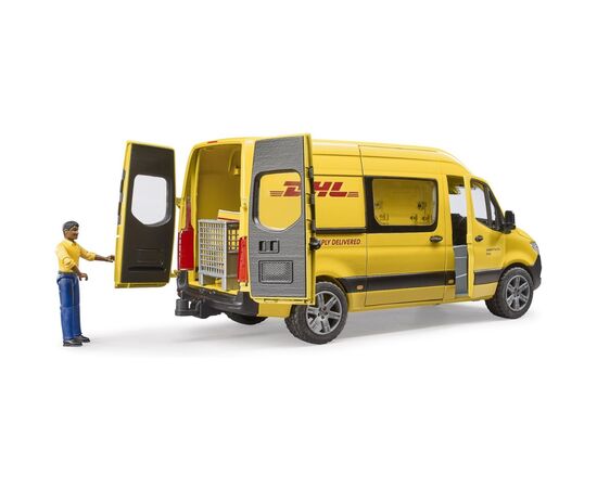 Спецтехніка Bruder автомобіль MB Sprinter кур'єр DHL з фігуркою (02671), зображення 5 Спецтехніка Bruder автомобіль MB Sprinter кур'єр DHL з фігуркою (02671), зображення 5