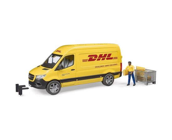 Спецтехника Bruder автомобиль MB Sprinter курьер DHL с фигуркой (02671)