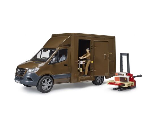 Спецтехника Bruder автомобиль MB Sprinter курьер UPS с фигуркой и аксессуарами (02678), изображение 5 Спецтехника Bruder автомобиль MB Sprinter курьер UPS с фигуркой и аксессуарами (02678), изображение 5