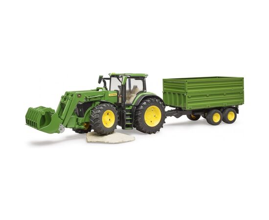Спецтехника Bruder трактор John Deere 7R 350 с погрузчиком и прицепом (03155), изображение 4 Спецтехника Bruder трактор John Deere 7R 350 с погрузчиком и прицепом (03155), изображение 4