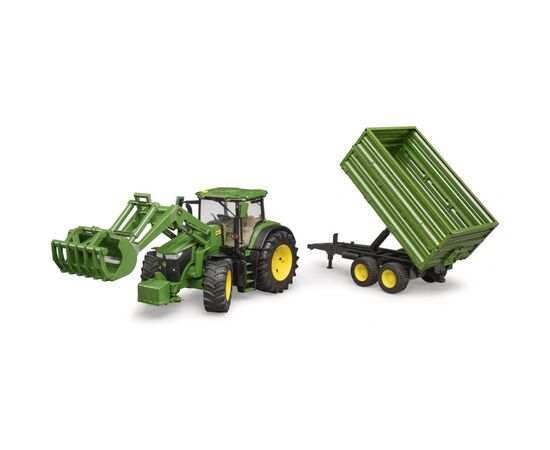 Спецтехника Bruder трактор John Deere 7R 350 с погрузчиком и прицепом (03155), изображение 5 Спецтехника Bruder трактор John Deere 7R 350 с погрузчиком и прицепом (03155), изображение 5