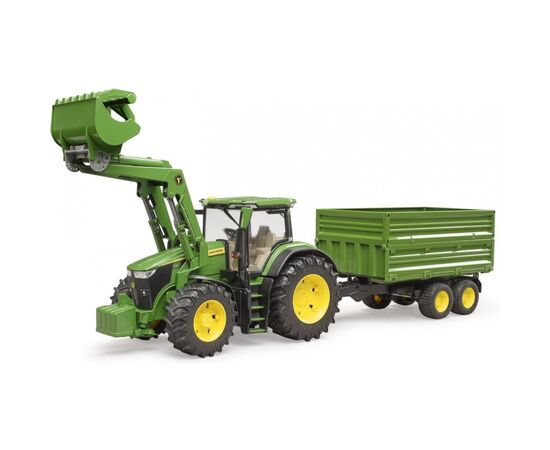 Спецтехника Bruder трактор John Deere 7R 350 с погрузчиком и прицепом (03155), изображение 6 Спецтехника Bruder трактор John Deere 7R 350 с погрузчиком и прицепом (03155), изображение 6