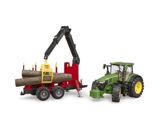Спецтехника Bruder трактор John Deere 7R 350 с прицепом, краном и бревнами (03154), изображение 8 Спецтехника Bruder трактор John Deere 7R 350 с прицепом, краном и бревнами (03154), изображение 8