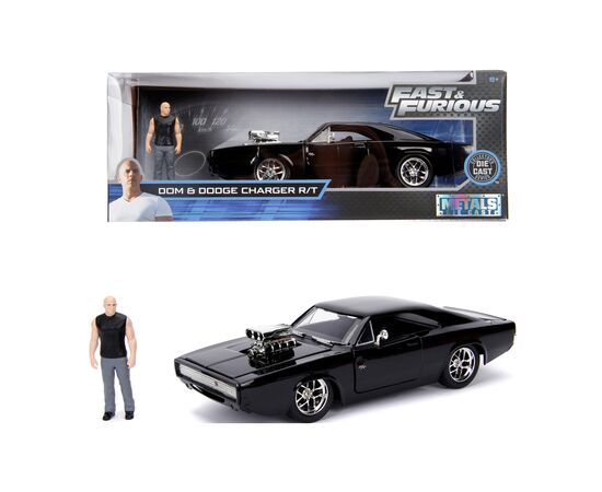 Машина Jada металева Форсаж Dodge Charger Street (1970) + фігурка Домініка Торетто 1:24 (253205000), зображення 9 Машина Jada металева Форсаж Dodge Charger Street (1970) + фігурка Домініка Торетто 1:24 (253205000), зображення 9