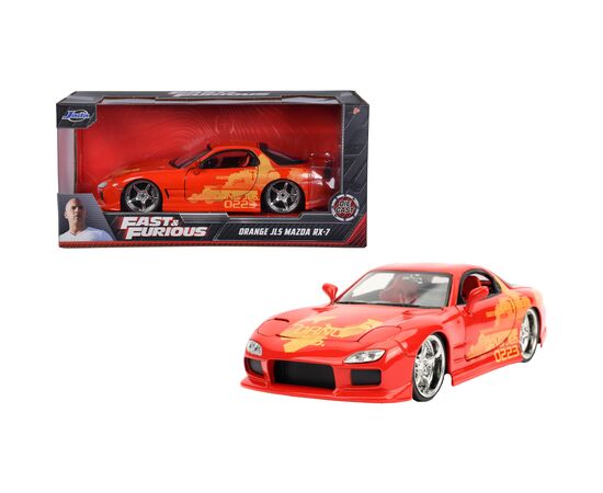 Машина Jada металлическая Форсаж Mazda RX-7 (1993) оранжевая 1:24 (253203059), изображение 8 Машина Jada металлическая Форсаж Mazda RX-7 (1993) оранжевая 1:24 (253203059), изображение 8